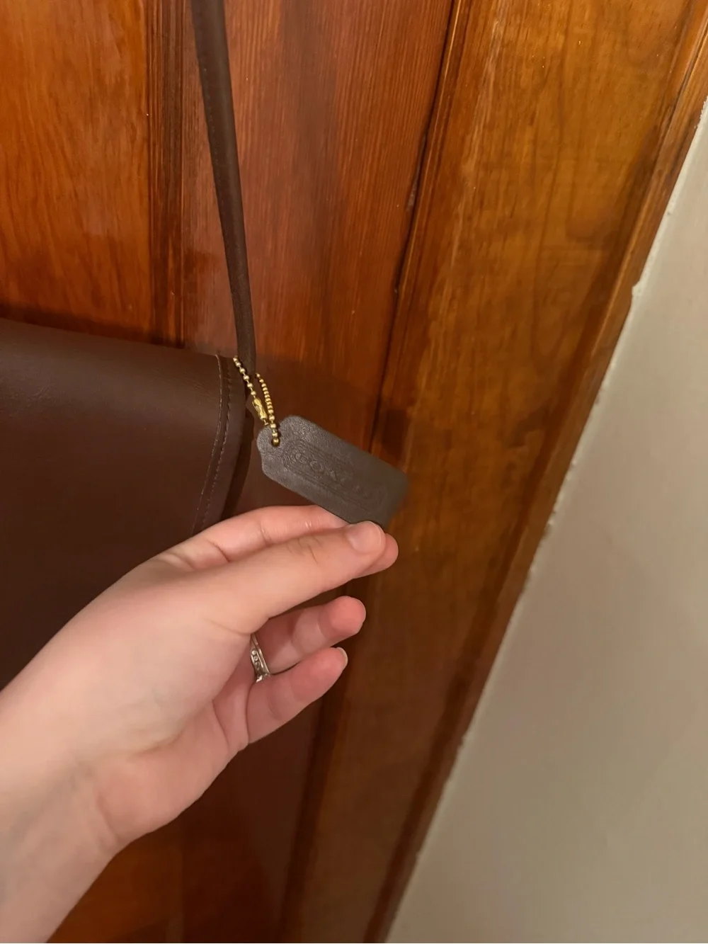 Vintage Coach Compact Pouch- Mahogany